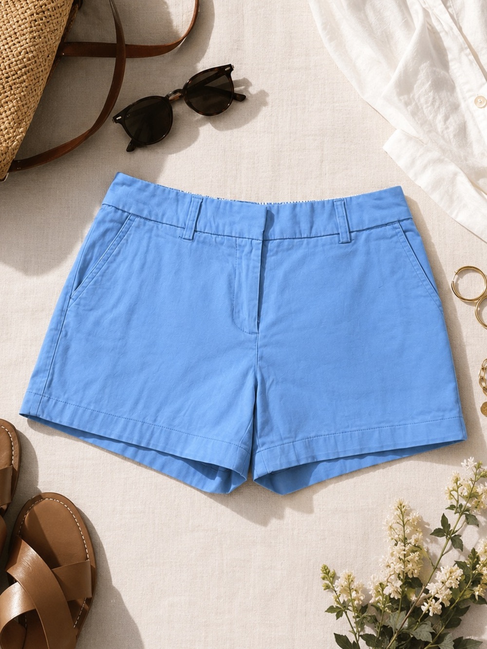 Cambridge Dry Goods Light Blue Women's Chino Shorts